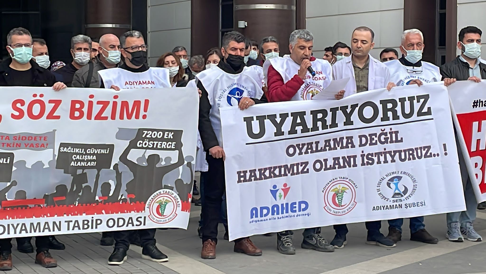 Adıyaman Türk Tabipler Odası Birliği 1 günlük iş bıraktı